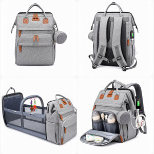 2-in-1 Baby Travel Bed & Diaper Bag Backpack (view 10)