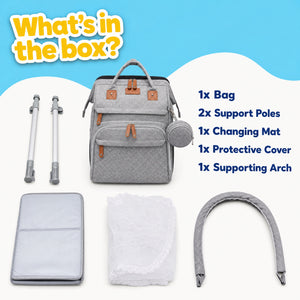 2-in-1 Baby Travel Bed & Diaper Bag Backpack (view 11)
