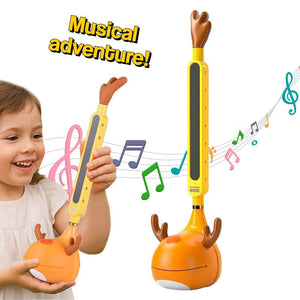 Easy-to-Use Adorable Elk Guitar toy for kids with touch-sensitive neck and vibrato mouth squeeze features