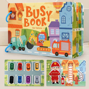 Early Education Busy Book with reusable stickers and interactive puzzles for kids aged 4-6 years