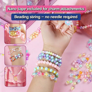 My Little Royalty Jewelry gift box with holographic ribbon-tied packaging and 1,600+ colorful beads for creative kids aged 4+