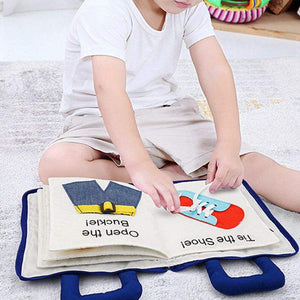 My First Portable Fun Montessori activity book for toddlers with interactive skill-building pages