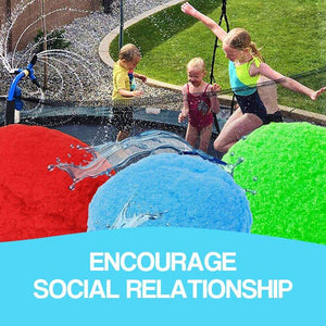 Reusable water inflated cotton balls in three colors for kids' outdoor water games