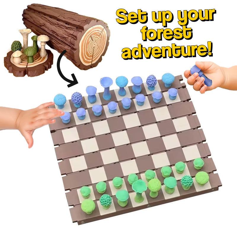 Magnetic Mushroom-Themed Chess Set