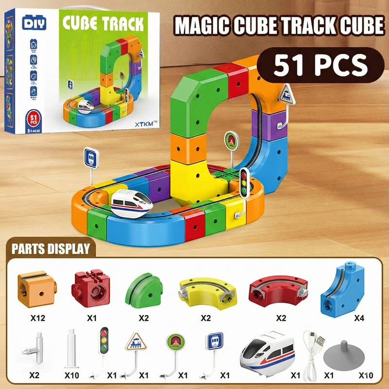Magnetic Gravity-Defying Electric Track Car Toy