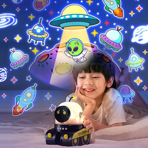 Robot Starry Sky Projector Night Light for Kids