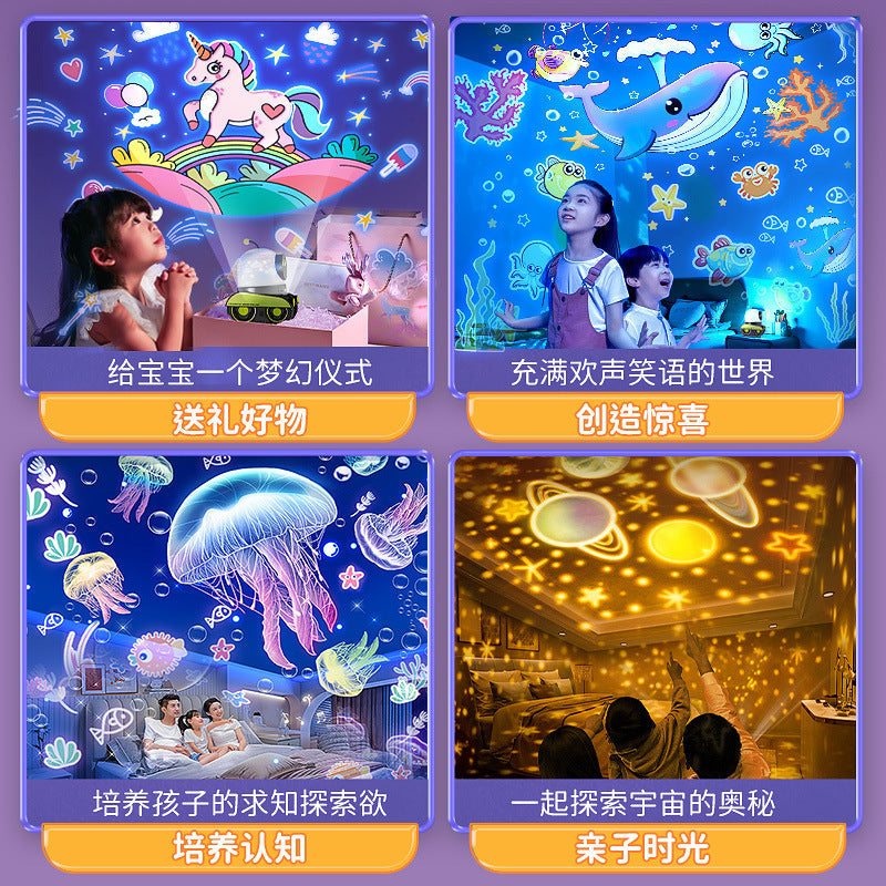 Robot Starry Sky Projector Night Light for Kids