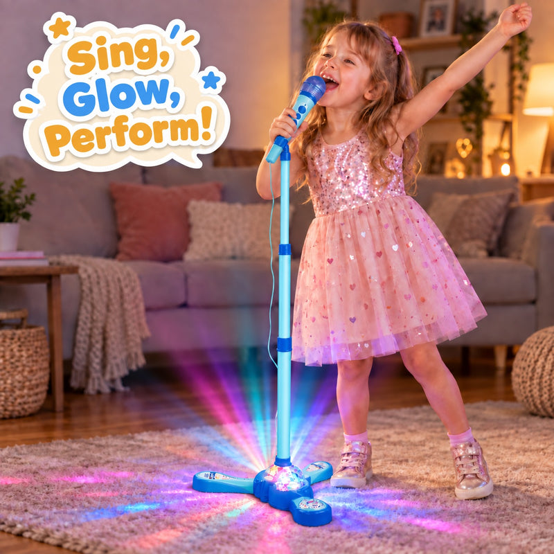 Complete Karaoke Microphone Set with LED Stand – electronic learning toy