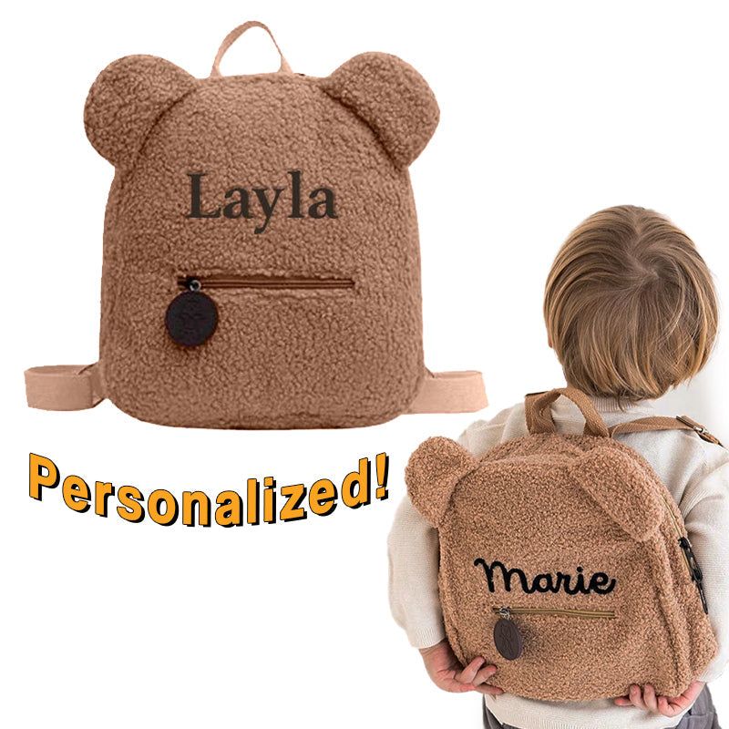 Custom Name Teddy Bear Backpack