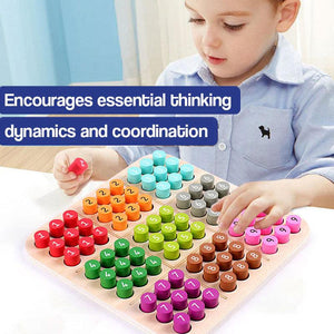 Wooden Sudoku Color and Number Memory Board