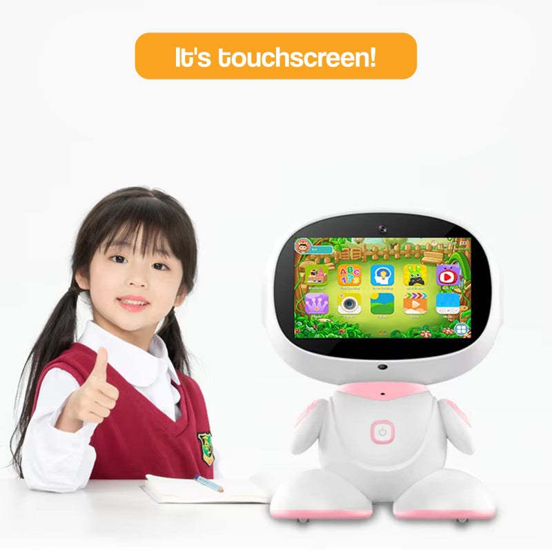 AI-Powered STEM learning robot with touchscreen and interactive educational apps for kids aged 6+