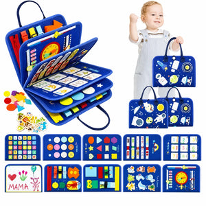 Montessori felt learning busy board for toddlers with interactive educational activities and portable design