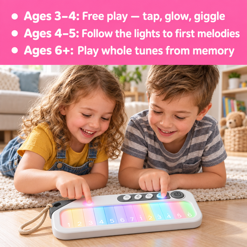 Rainbow Light-Up Pocket Piano (view 7)