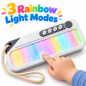 Rainbow Light-Up Pocket Piano – for kids ages 3–9
