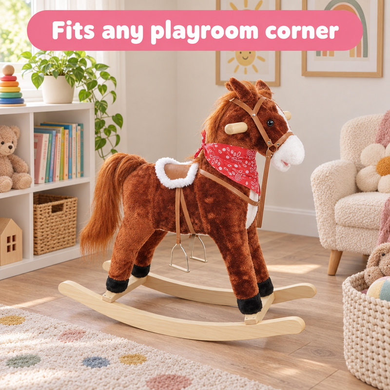 Plush Rocking Horse – Montessori-inspired toy