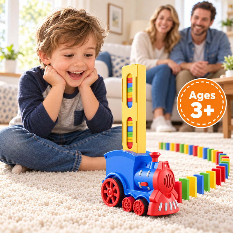 Automatic Domino Train Set – for kids ages 3–9