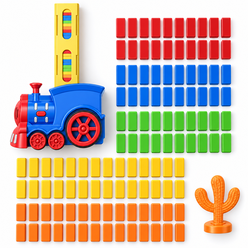 Automatic Domino Train Set – DIY craft activity