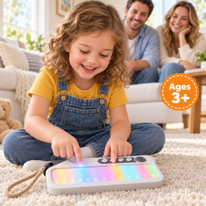 Rainbow Light-Up Pocket Piano – musical toy