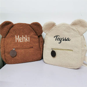 Custom Name Teddy Bear Backpack